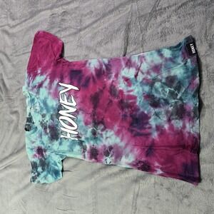 Mens Tie Dye T-Shirt Small Slim Fit Streetwear Skate Y2K Graphic Honey Brand